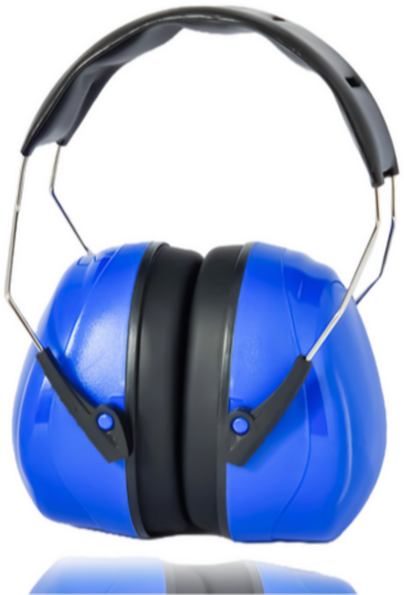 클릿온 슈퍼NRR 소음차단 헤드셋 방음 청력보호 귀마개, 블루, 1개