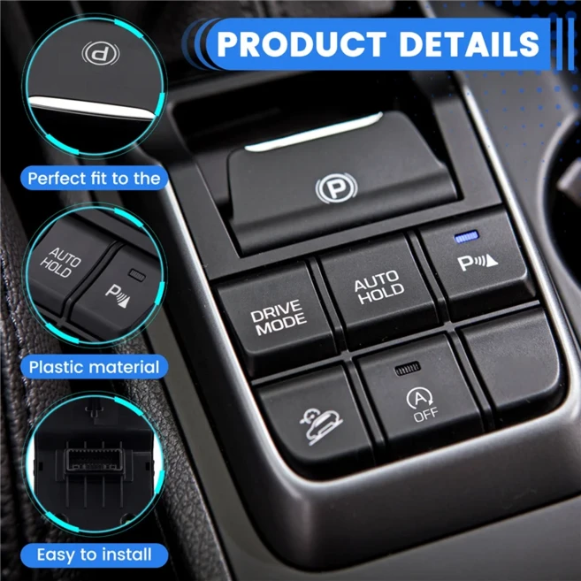 93300D3010 현대 호환 투손 - 용 자동차 전자 핸드 브레이크 스위치 콘솔, 01 Black