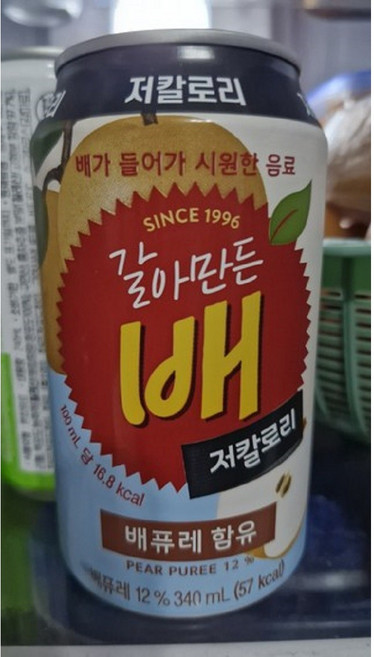 해태 갈아만든 배 저칼로리, 340ml, 2개