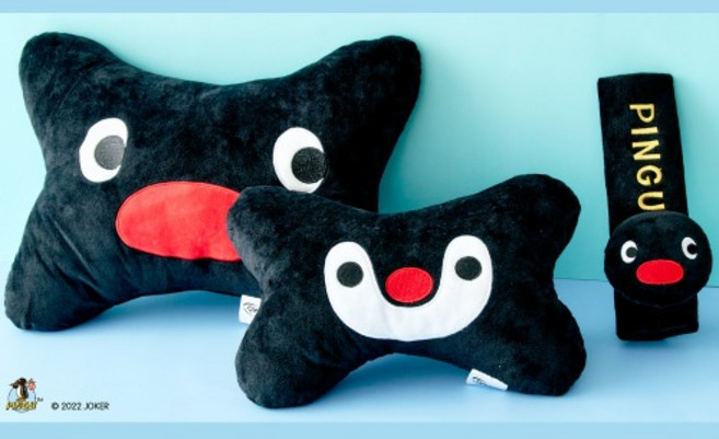 핑구 핑가 오리지날 자동차 쿠션세트 목쿠션 안전벨트 허리쿠션 1인 세트