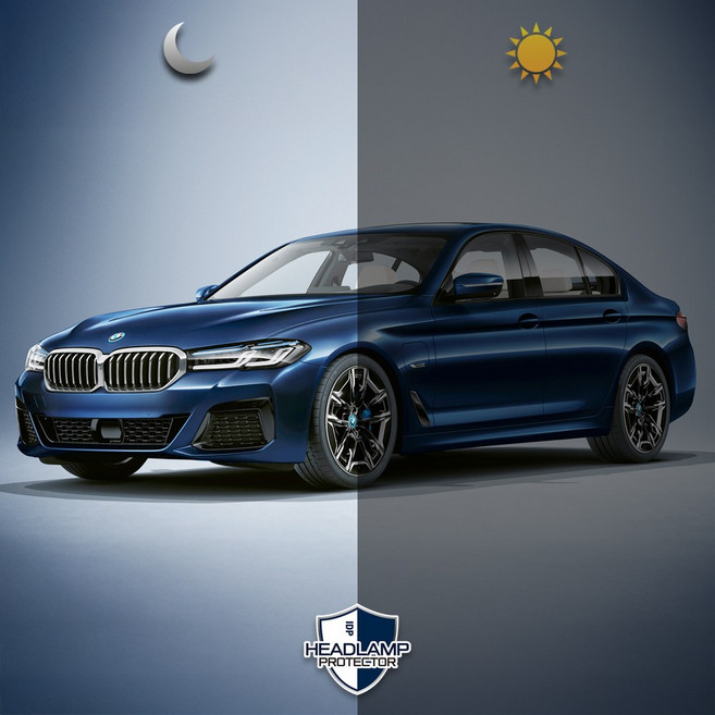 BMW 5시리즈 G30 LCI 흑백 자외선 UV PPF 자동차 블랙 헤드라이트 보호 틴팅 필름