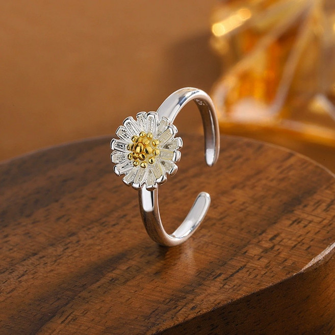 아침햇살 데이지 오픈링 반지