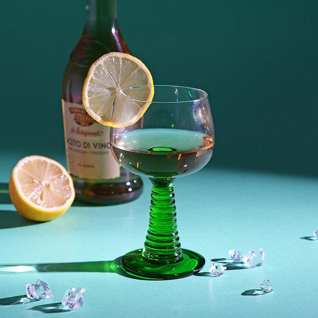 리빙안 마시피렌체 레트로 아트글라스 와인잔 폴링그린 186157, 리빙안 마시피렌체 레트로 아트글라스 와인잔 폴링그린 1