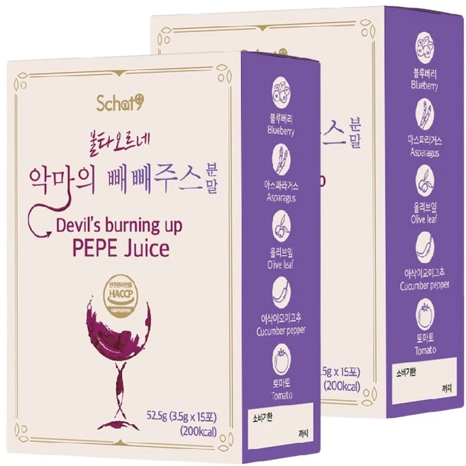 스캇나인 악마의 빼빼 주스 ABC 클렌즈 레시피 쥬스, 52.5g, 2개 - 쿠팡