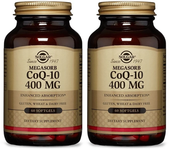 솔가 메가솝 CoQ-10 400mg 글루텐 프리 무설탕 소프트젤, 2개, 60정 - 쿠팡