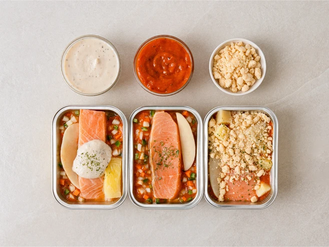 또바기수산 아이편해 연어스테이크 140g*3종 (알리올리맛 소보루맛 로제맛), 1개, 420g - 쿠팡