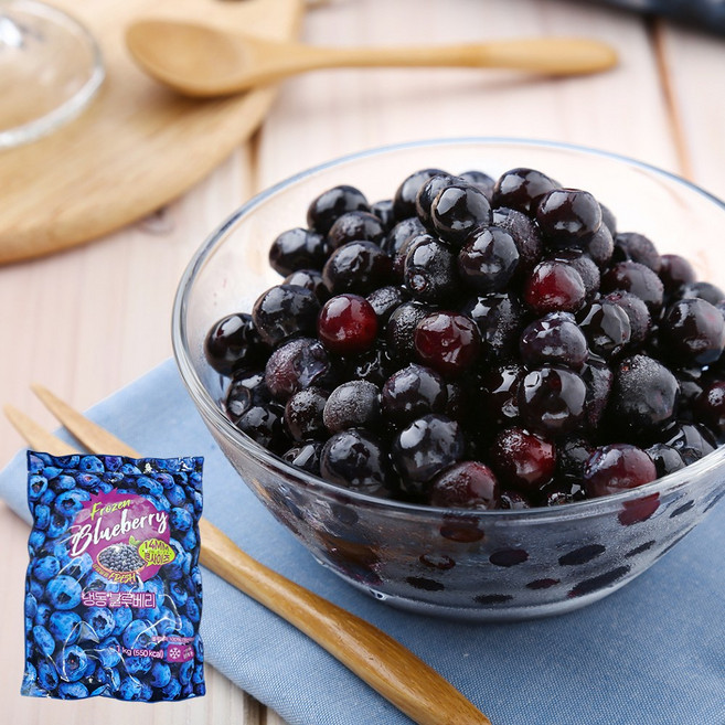 미국산 냉동 블루베리(14mm 이상) 1kg, 1박스, 냉동 블루베리 1kg x 1팩