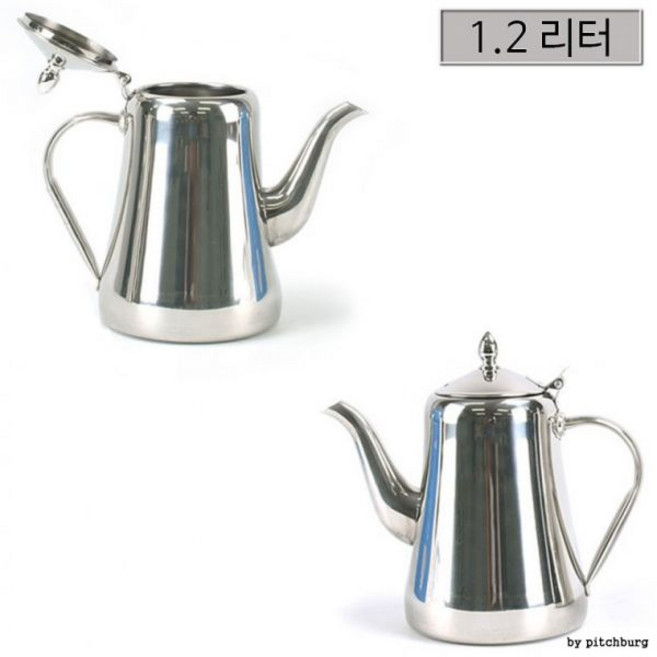 STL 호텔 레스토랑 스텐 물주전자 워터포트 1.2리터 1p (Araium), 1개