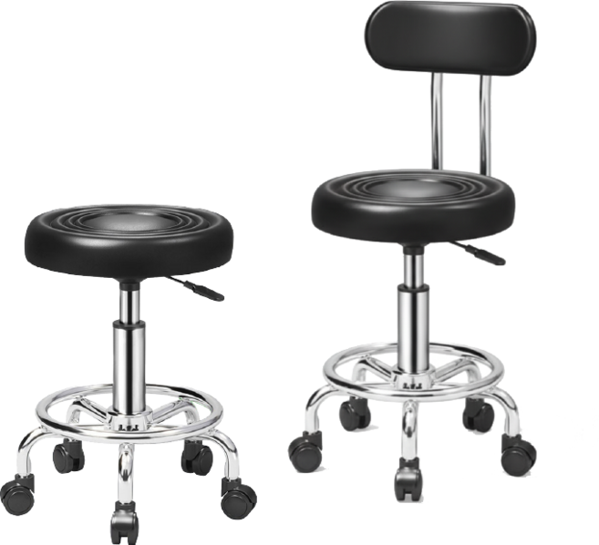 HOME GYM CLUB 360度旋轉升降加厚氣墊靜音滑輪 美容院實驗室適用, 美容椅【標準款】, 1件