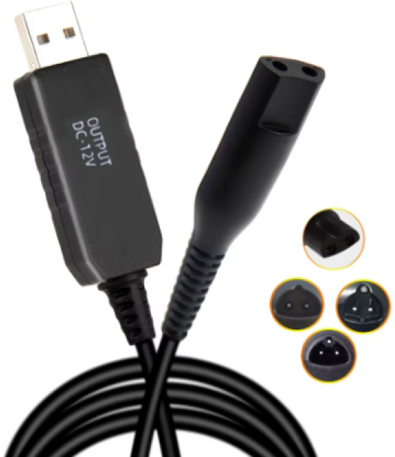 안전 브라운 전기 면도기 충전기 USB 케이블 BRAUN 전기종 호환, 1개