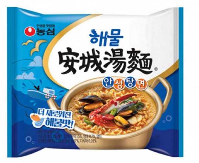 농심 해물안성탕면 5입 총4, 4개