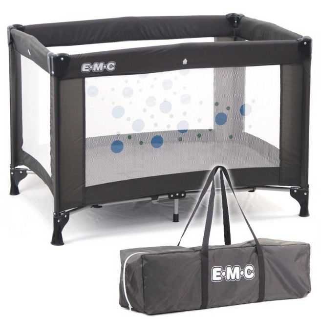 EMC 輕巧型安全嬰兒遊戲床, 深咖啡色