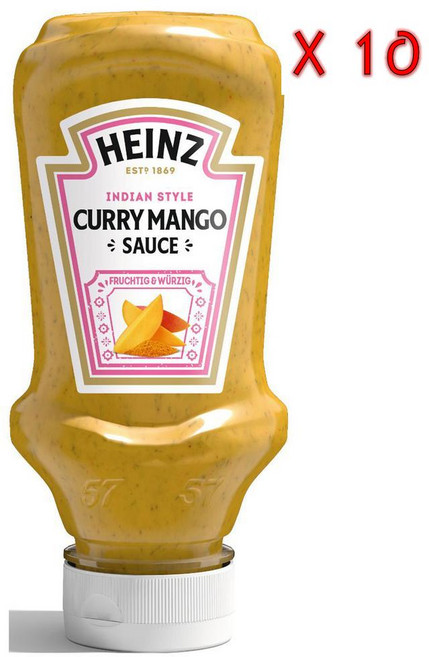 하인즈 커리 망고 소스 프루티 크리미 스파이시 소스, 10개, 220ml