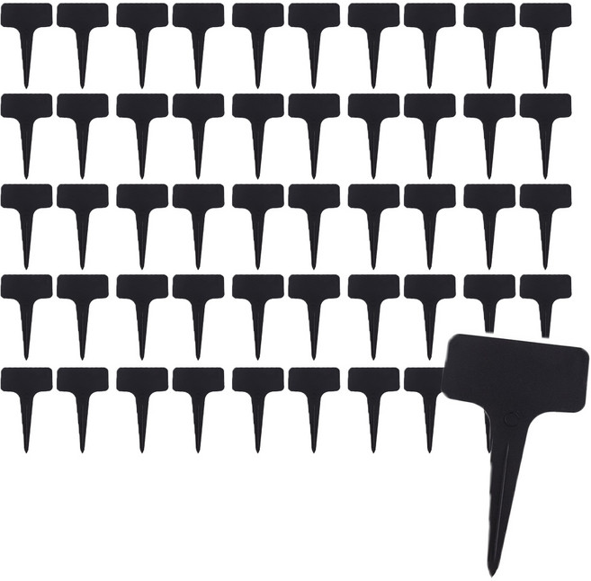 화분이름표 50개 set 블랙 그린 화이트 레드 브라운 블루 오렌지 옐로우 선택가능, 블랙50개set