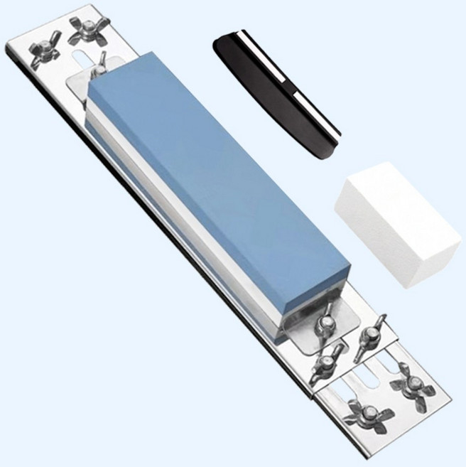 3종 세트 스텐 싱크대 숫돌 받침대 고정대 길이 조절 씽크대 칼 칼갈이 가위 갈이 받침 숯돌 거치 연마석 거치대, R99627W(3종세트, 1개