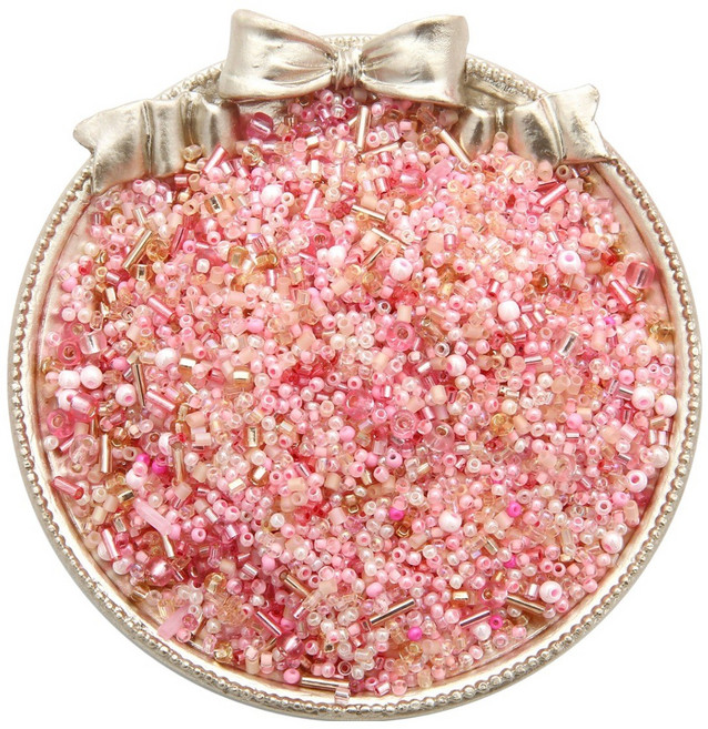 심플하니 스팽글 혼합 비즈 세트, 핑크, 1세트