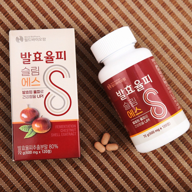 프리미엄 발효율피 추출물 분말 가루 정 알약타입 국산 밤껍질 뉴질랜드 락토페린 이탈리아 모로오렌지 15곡 곡물효소 레몬밤 차전자피 고함량 엘라그산 폴리페놀 카테킨 효능 추천 대용량, 120정, 1개