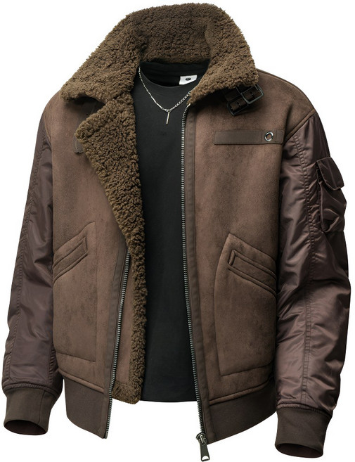 쥬엔리치 남자 빅사이즈 무스탕 스웨이드 자켓 M-3X 겨울 점퍼 JR31