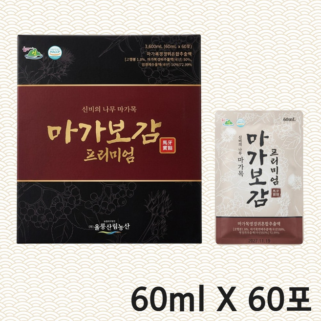 월드셀링 마가보감 프리미엄 울릉도 마가목 열매, 1박스, 60ml