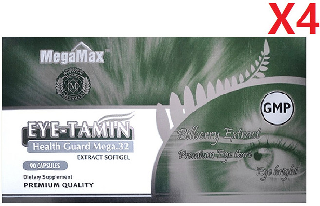 뉴질랜드 메가맥스 아이타민 빌베리 루테인 90정-4개, 4개, 90정