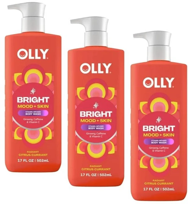 올리 브라이트 무드 스킨 인삼 카페인 비타민C 함유 바디워시 OLLY Vitamins Bright Body Wash, 3개, 502ml - 쿠팡