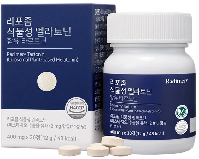 라디메리 리포좀 식물성 멜라토닌 2mg 식약청인증, 1개, 30정 - 쿠팡
