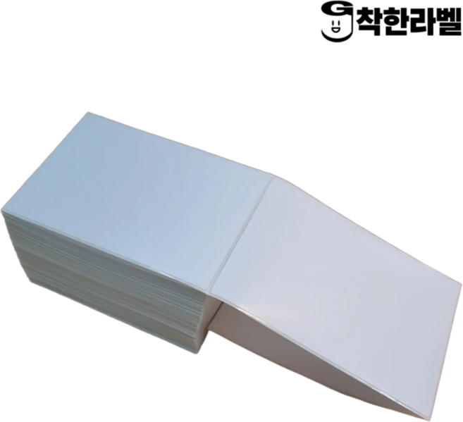 착한라벨 감열지 감열라벨 유포지 라벨스티커 바코드라벨 라벨지 롤지, 100 x 150 x 500매 (접이식)