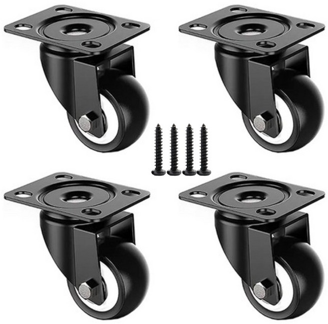 엠파이어 2인치 평판회전 캐스터 폴리우레탄 바퀴 Z5, 4개