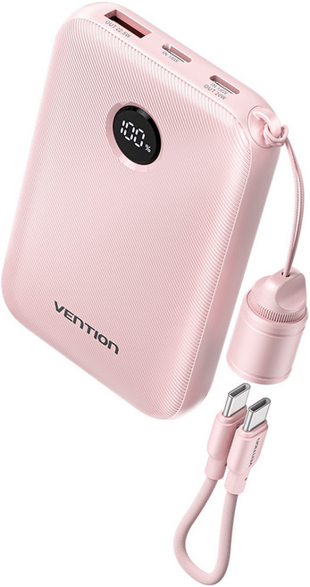 벤션 Velo PD 고속충전 보조배터리 22.5W 10000mAh, 핑크, FKA