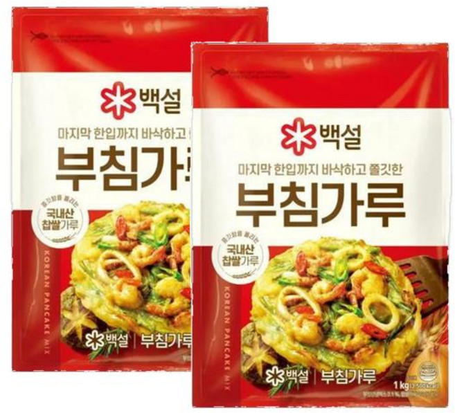 CJ 백설 부침가루, 2개, 1kg