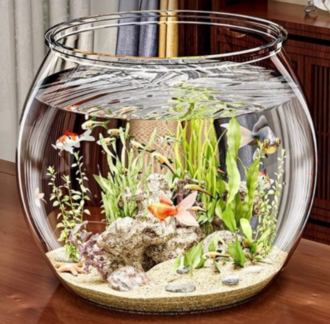 고투명 플라스틱 어항 깨지지 않는 수족관 인테리어 소형 중형 대형, 1개, 대형 초투명 8K