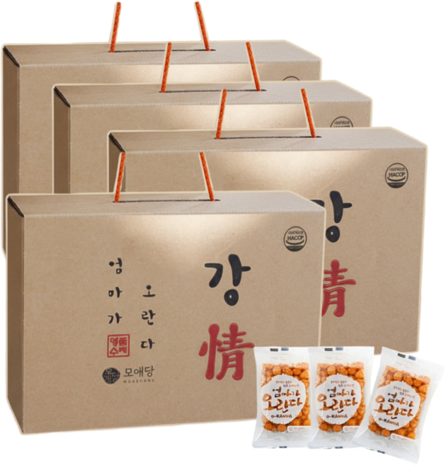 선물세트 엄마가오란다 오리지널 촉촉한 수제강정, 4개, 600g