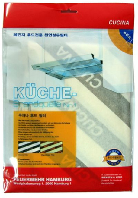 쿠치나후드필터 (섬유필터), 소(1봉 10장), 1세트