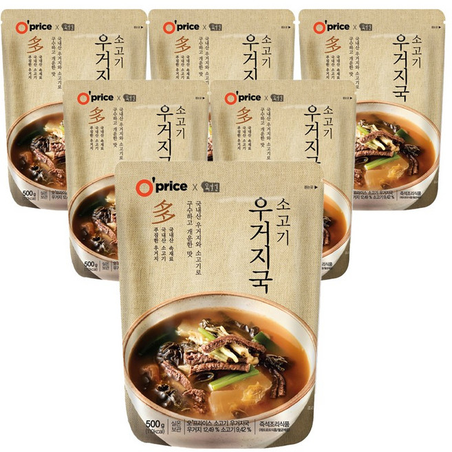 오프라이스 소고기 우거지국 500g 6개