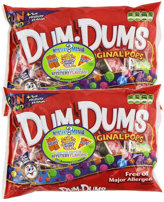 Dum Dums Originalpops Lollipops 덤덤즈 오리지널팝스 롤리팝 10.4oz(295g) 2팩, 295g