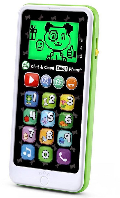 LeapFrog 챗앤카운트 이모지 폰 장난감 블랙 215075, Green