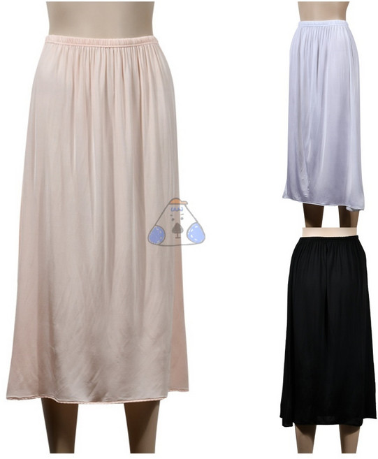 미즈누아 여성 인견 8부 롱 속치마 인견속치마 속바지치마 겨울속치마 치마속바지