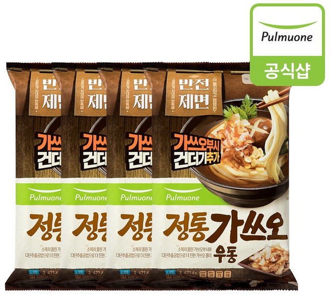 풀무원 정통가쓰오우동471g 4개(8인), 471.6g, 4개