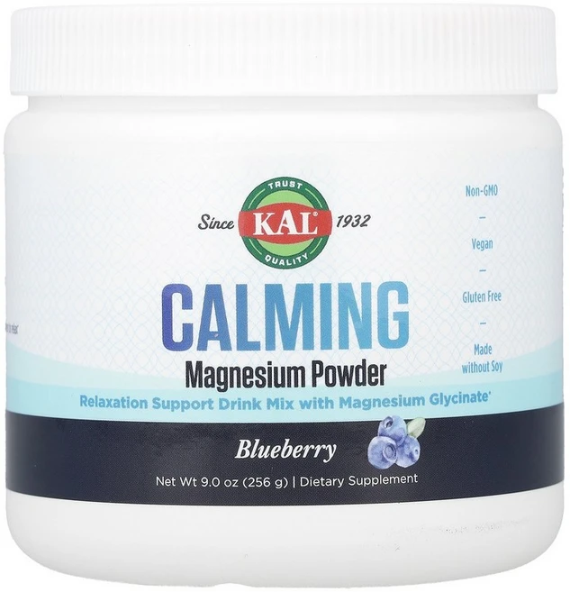 칼 KAL 진정 작용 마그네슘 분말 블루베리 256g9oz126692원산지:기타, 255 g, 1개 - 쿠팡