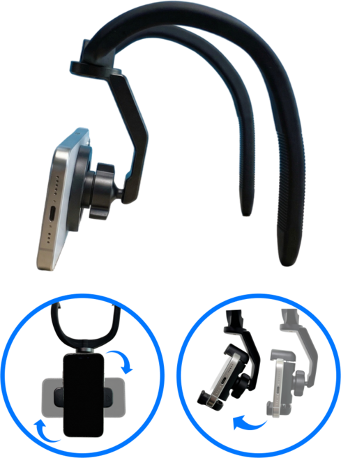 픽스랩 런닝머신 형상기억 거치대 360도 회전 휴대폰 스마트폰 맥세이프, 1개, 맥세이프 볼헤드