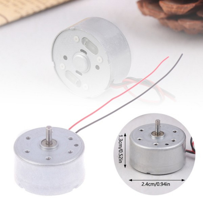 DC모터 RF-300EA-1D390 미니 음소거 라운드 스핀들 모터 귀금속 브러시 엔진 DIY 태양광 발전 장난감 모델 DC 1.5V 3V 5V 6V 7250RPM, 1pc