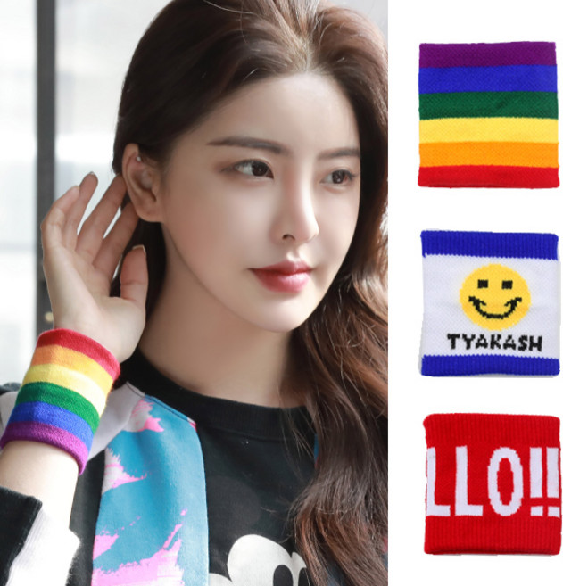 미스21 유니크 패션 남여공용 스포츠 밴드 손목 아대 3개 세트 (br852)