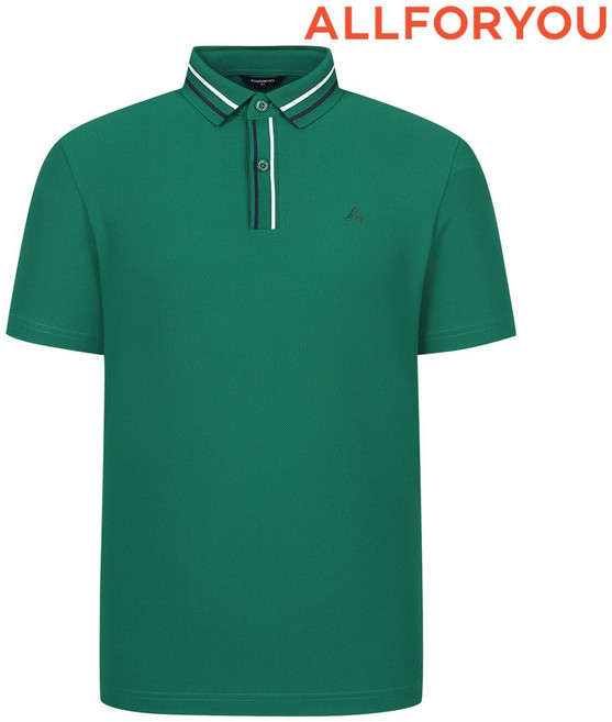 [올포유] 남성 라인 포인트 요꼬 카라 반팔 티셔츠 AMTPN3198-804