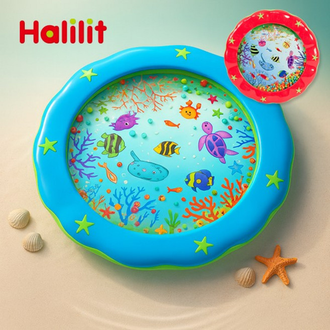 [할릴릿] 영유아 악기 놀이 23종 / 악기 총출동! 아기 음악가의 첫 콘서트 세트, 19_오션 베이비 드럼, 1개