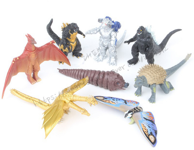 고질라 피규어 킹기도라등 8개 세트 킹 오브 몬스터, 1개