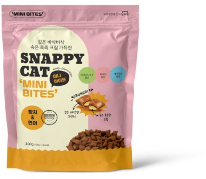 스내피캣 미니바이트 고양이 간식, 1개, 300g, 참치+연어
