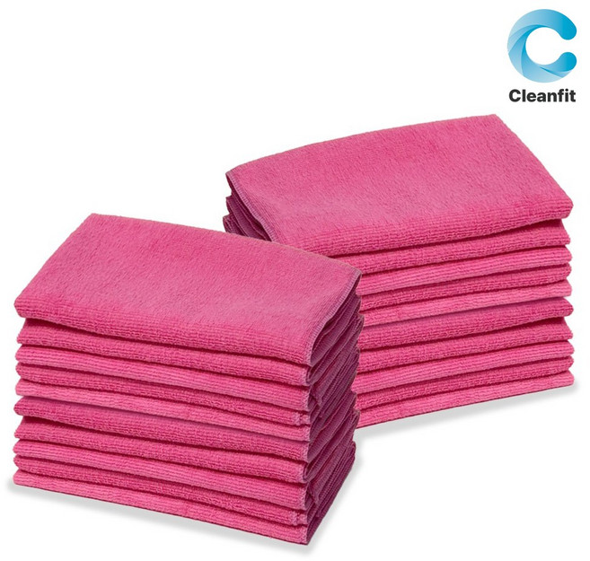 크린핏 경편 극세사 손걸레 40x60, 분홍, 20개