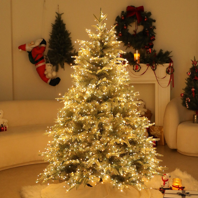 크리스마스 전구 줄 조명 지네 전구세트 코드형 투톤전구, 1개, JONEW 앰버웜 400구 지네전구