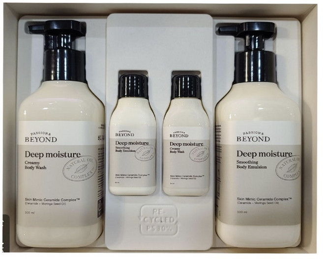 비욘드 딥 모이스처 바디 2종 세트(크리미 워시 300ml+스무딩 에멀전 300ml), 1