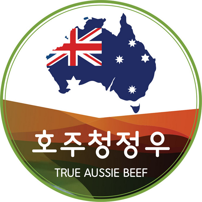 정육스티커 호주 청정우 지도 WA-02, 1개, 100개입